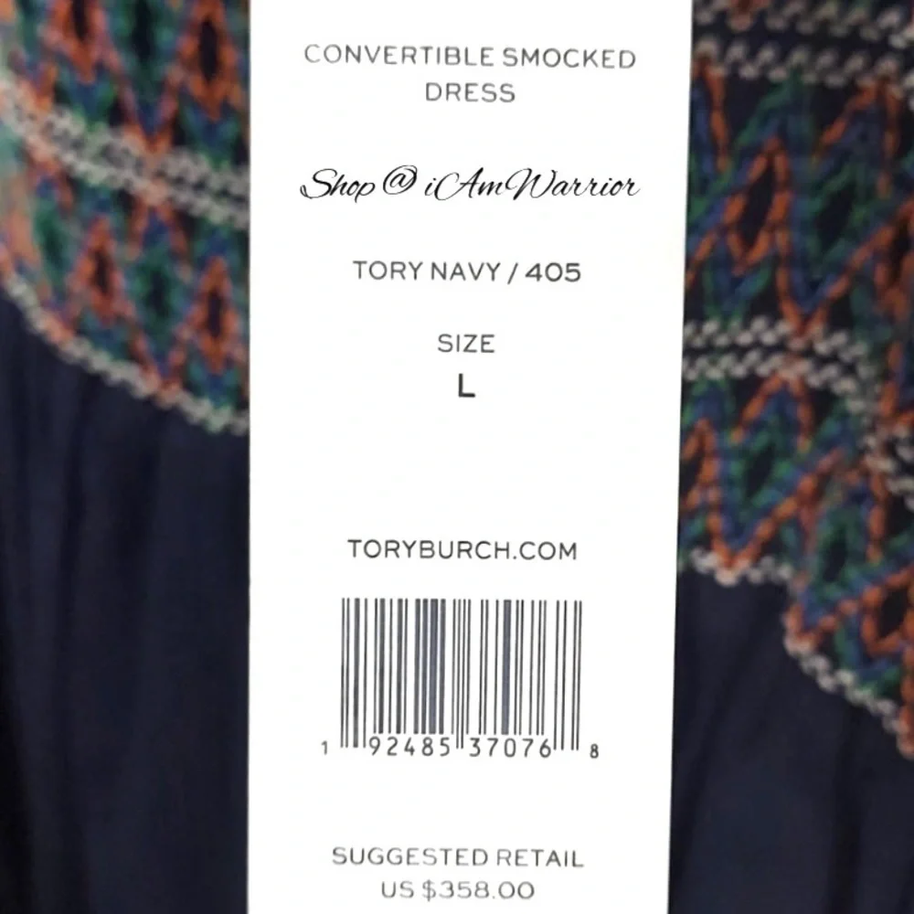 Tory Burch NWT smocked convertible dress/midi skirt/coverup *shop@iamwarrior